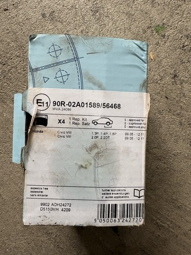 Rear brake pads - fits, honda